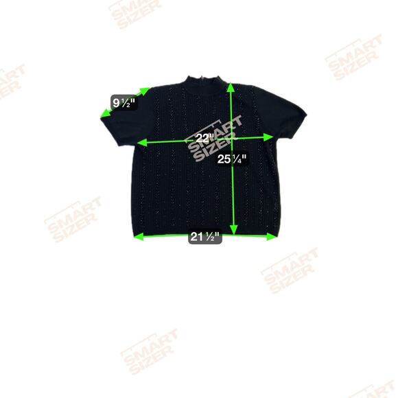 VTG Alfred Dunner Beaded Cable Knit Sweater Top Sz XL Short Sleeve Turtleneck - Picture 7 of 7